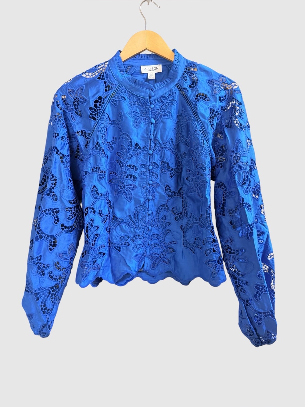 NWT Allison New York Adeline blouse cobalt blue